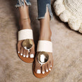 Load image into Gallery viewer, Kemi Gold Cove Thong Summer Slippers for Women
