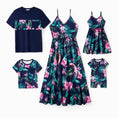 Load image into Gallery viewer, Family Matching Floral Panel Tee and Flower Pattern Dress
