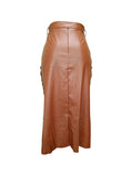 Load image into Gallery viewer, Bodycon High-Low Buttoned Split-Side Tied Waist Skirts Bottoms
