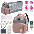 Load image into Gallery viewer, Multifunctional Diaper Bag Backpack Waterproof Mommy Bag for Baby with Insulated Pockets Diaper Pad Toys Burp Cloth USB Port
