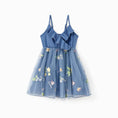 Load image into Gallery viewer, Family Matching Henley Neck Tee, Embroidered Strap Dress
