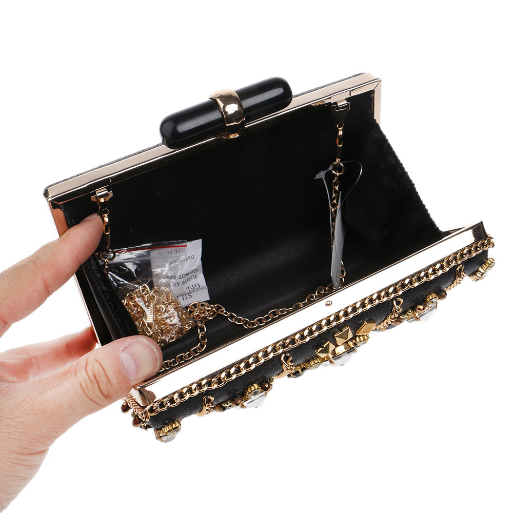 Pianessa Rhinestone Banquet Wedding Clutch