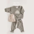 Load image into Gallery viewer, Kyle Unisex Spring Baby 2 Piece Sweatsuit Set. This dynamic duo features an adorable long-sleeved sweatshirt paired with cozy pants, giving your little one an instant dose of charm.
