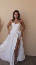 Load and play video in Gallery viewer, Kaelith Satin Strapless Bridal Ball Gown
