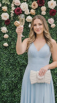 Load and play video in Gallery viewer, pearl crystal clutch purse for weddings and special occasions
