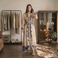 Load and play video in Gallery viewer, luxury boutique midi dress pastel floral long sleeve
